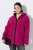 Ulla Popken 823371 Teddyjakke med hætte og quiltede lommer Fuchsia - Fleecetøj - 