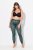 Ulla Popken 823383 Prikkede strømpeleggings Olivengrøn - Strømpebukser & strømper - 