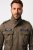 JP1880 Field Jacket with Badges Vintage Look TALL Moss Green - TALL jakker - TALL jakker med ekstra længde