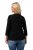 Ulla Popken Horticultural Graphic Floral Tee Black - Trykte T-shirts til kvinder - 