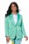 Ulla Popken 826161 Struktureret blazer Grøn - Blazere - Blazere i plusstørrelser til kvinder