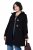 Ulla Popken 829347 Duffelcoat Sort - Frakker - Frakker i store størrelser