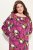 Ulla Popken 830151 Blomstret kjole Rosa - Maxikjoler - Maxikjoler i plus size