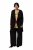 Ulla Popken 830749 Åben plisseret blazer med brede revers Sort - Blazere - Blazere i plusstørrelser til kvinder