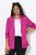 Ulla Popken 830767 Blazer i krøllet struktur Magenta - Blazere - Blazere i plusstørrelser til kvinder