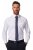 JP1880 831906 Stribet silkeslips ekstralang Natblå - Slips og butterfly - 