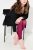 Ulla Popken 833718 Strømpeleggings med blonde Bærrød - Strømpebukser & strømper - 