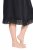 Ulla Popken 834837 Kimono-morgenkåbe med blonde Sort - Morgenkåber & badekåber - 