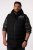 Men+ 442 Quiltet vest med hætte og tryk Sort - Jakker - Jakker i store størrelser, 2XL- 12XL