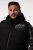Men+ 442 Quiltet vest med hætte og tryk Sort - Jakker - Jakker i store størrelser, 2XL- 12XL