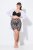 Ulla Popken 836803 Blomstrede antigniv-shorts Sort - Antigniv-shorts - 