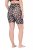 Ulla Popken 836803 Blomstrede antigniv-shorts Sort - Antigniv-shorts - 