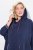 Ulla Popken 837190 Loungeponcho med hætte Mørklilla - Pyjama/Loungewear - 