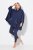 Ulla Popken 837190 Loungeponcho med hætte Mørklilla - Pyjama/Loungewear - 