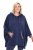 Ulla Popken 837190 Loungeponcho med hætte Mørklilla - Pyjama/Loungewear - 