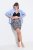 Ulla Popken 837676 Mønstrede antigniv-shorts Sort - Antigniv-shorts - 