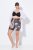 Ulla Popken 837679 Mønstrede antigniv-shorts Mørkeblå - Antigniv-shorts - 