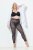 Ulla Popken 837935 Mønstrede strømpeleggings Sort - Strømpebukser & strømper - 