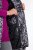 Ulla Popken 838435 Lang quiltet vest med tryk Sort - Veste - 