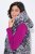 Ulla Popken 838435 Lang quiltet vest med tryk Sort - Veste - 