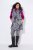 Ulla Popken 838435 Lang quiltet vest med tryk Sort - Veste - 