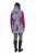 Ulla Popken 838435 Lang quiltet vest med tryk Sort - Veste - 