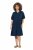 Ulla Popken 838567 Kortærmet kjole Flerfarvet - Midikjoler - Midikjoler i store størrelser