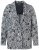 Ulla Popken 838656 Blomstret blazer Hvid - Blazere - Blazere i plusstørrelser til kvinder
