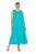 Ulla Popken 839135 Ærmeløs maxikjole Turkis - Maxikjoler - Maxikjoler i plus size