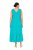 Ulla Popken 839135 Ærmeløs maxikjole Turkis - Maxikjoler - Maxikjoler i plus size