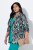 Ulla Popken 839961 Mønstret blazer i hørblanding Sort - Blazere - Blazere i plusstørrelser til kvinder