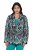 Ulla Popken 839961 Mønstret blazer i hørblanding Sort - Blazere - Blazere i plusstørrelser til kvinder