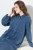 Ulla Popken 840972 Sweatkjole med flæser Indigo - Sweatkjoler - 