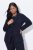 Ulla Popken 841163 Jerseyblazer i jacquard Mørkeblå - Blazere - Blazere i plusstørrelser til kvinder