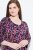 Ulla Popken 841219 Blomstret maxikjole Mørklilla - Maxikjoler - Maxikjoler i plus size