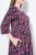 Ulla Popken 841219 Blomstret maxikjole Mørklilla - Maxikjoler - Maxikjoler i plus size