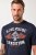 JP1880 T-Shirt Short Sleeve Chest Print Navy - T-shirts - T-shirts i store størrelser - 2XL-14XL
