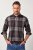 JP1880 Shirt Flannel Long Sleeve Dark Brown - Skjorter - Skjorter til store mænd 2XL- 8XL