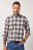 JP1880 Checked Flannel Shirt Long Sleeve Dark Dusty Pink - Skjorter - Skjorter til store mænd 2XL- 8XL