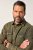 JP1880 Denim Shirt Long Sleeve Olive Green - Skjorter - Skjorter til store mænd 2XL- 8XL