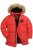 JP1880 Parka Quilted Faux Fur Hood Red - Jakker - Jakker i store størrelser, 2XL- 12XL