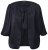 Ulla Popken 842712 Kort blazer med bindebånd og flæseærmer Sort - Blazere - Blazere i plusstørrelser til kvinder