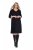 Ulla Popken 843326 Sweatkjole med 3/4-ærmer Sort - Sweatkjoler - 