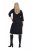 Ulla Popken 843326 Sweatkjole med 3/4-ærmer Sort - Sweatkjoler - 