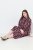 Ulla Popken 843358 Mønstret sweatkjole Blomme - Sweatkjoler - 