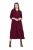 Ulla Popken 843383 Fløjlskjole med 3/4-ærmer Vinrød - Maxikjoler - Maxikjoler i plus size