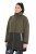 Ulla Popken 843480 HYPRAR tofarvet funktionsfrakke med hætte Olivengrøn - Frakker - Frakker i store størrelser