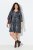 Ulla Popken 844945 Mønstret jerseykjole Sort - Jerseykjoler - 