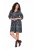 Ulla Popken 844945 Mønstret jerseykjole Sort - Jerseykjoler - 