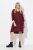 Ulla Popken 844945 A-formet jerseykjole med V-hals Blomme - Jerseykjoler - 